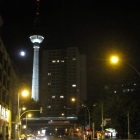 The Fernsehturm by the moon