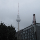 The Fernsehturm between the clouds