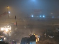 Gorakhpur main road, as seen from the hotel window at 4AM