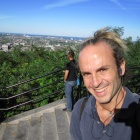 The Olympic stadium and the city from the Mont Royal. And me