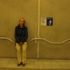 The elderly resting in the metro tunnel
