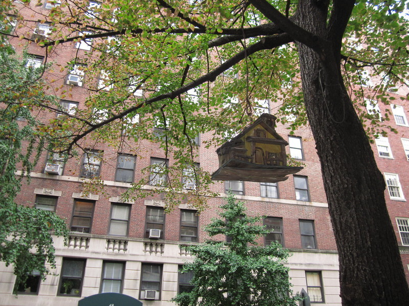 Hanging house in Park Ave