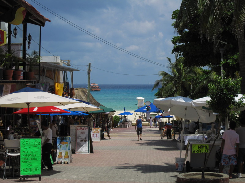 A glimpse of the Caribbean Sea from the city